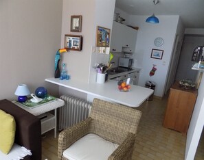 Televisio, DVD-soitin, leluja, kirjoja