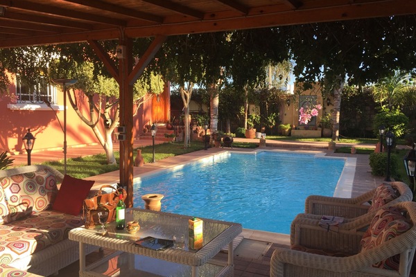 Pergola facing the swimming pool 9 X 4.5 meters