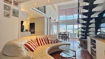 Smart TV, DVD player, books, video library