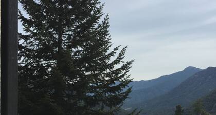 House between sea and mountains