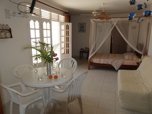 Iron/ironing board, travel crib, free WiFi, bed sheets