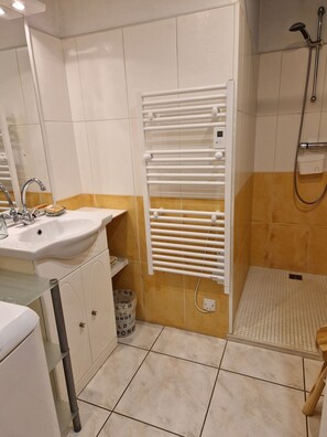 Shower, hair dryer