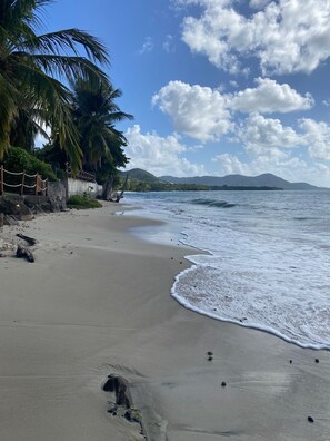 Plage, chaises longues