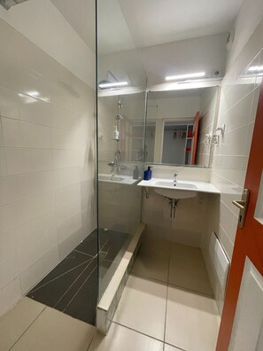 Hair dryer, towels, toilet paper