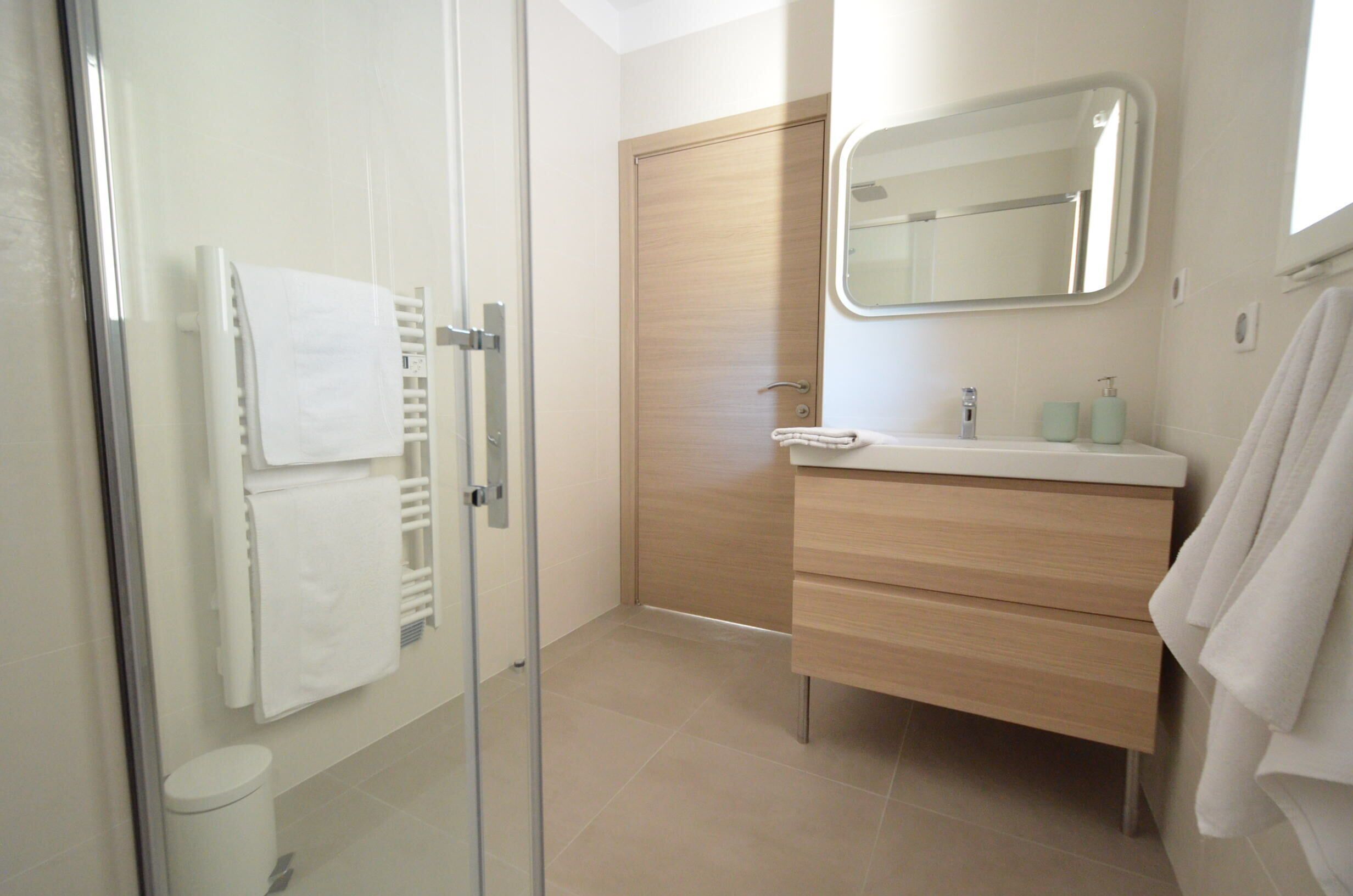 Shower, hair dryer