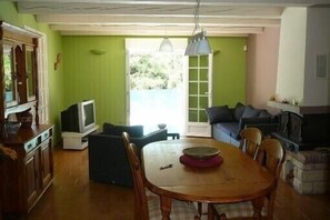 TV, fireplace, DVD player