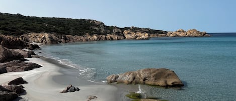 Na praia