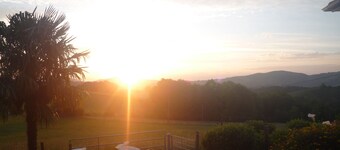 Farm cottage at the foot of the mountain.