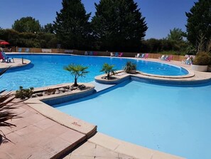 Seasonal outdoor pool - Camping Le Faillal - Cabanes et chalets (Montpezat-de-Quercy)