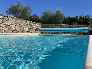 Outdoor pool, a heated pool - Cosy house, panoramic 360° view, private pool, 3 bedrooms, South Ardèche (ROSIÈRES)