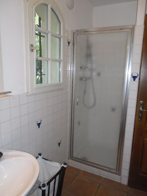 Shower, hair dryer