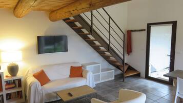 Televisie, een tafeltennistafel en boeken