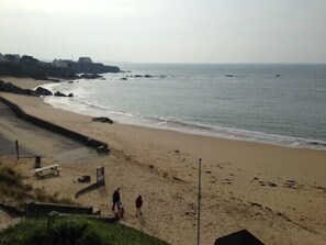 Beach nearby, sun loungers