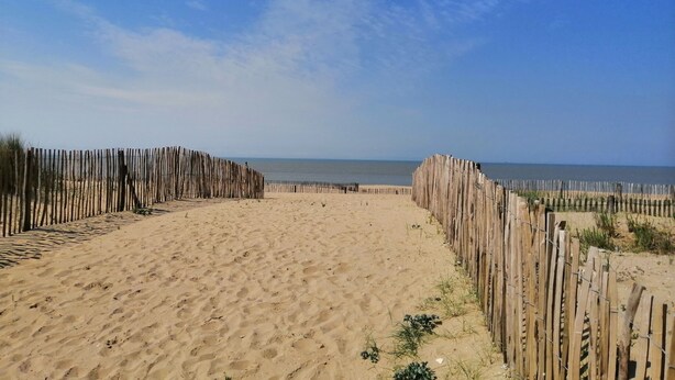 A sandy beach with wooden fences and sparse vegetation. - Appt House 72M² 2/4 persons 50m SEA BEACH (Châtelaillon-Plage)