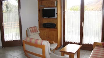 Fernseher, DVD-Player, Bücher