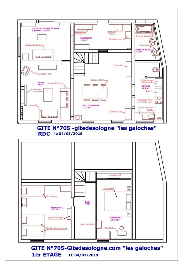 Plànol d'un hotel amb habitacions i serveis identificats, incloent una sala de lectura, zona de dinar i espai de joc per a nens.