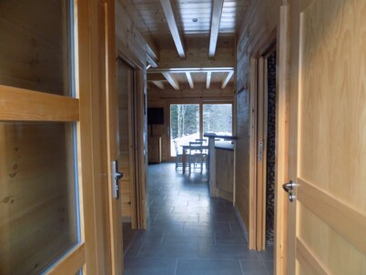 Chalet in a quiet location, private pond for fishing or swimming - 5 Bedrooms-