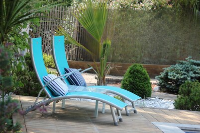 VILLA PRIVEE 4* CARCANS PLAGE 4 A 12 PERSONNES - PISCINE 27° BORNE VOITURE WIFI