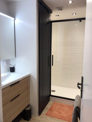 Shower, hair dryer