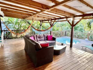 Terrace/patio - bungalow with private pool (Deshaies)