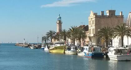 2-Zi-Whg mit Schlafecke, Blick aufs Meer in Port Camargue