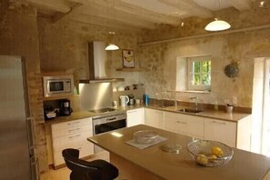 Fridge, microwave, oven, stovetop - Le Clos de Venise, enchanting manor house surrounded by vineyards, near Vouvray (Noizay)