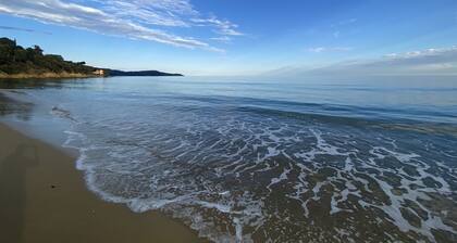 Maison familiale avec piscine privée, jardin clÎturé, à 500 mÚtres de la plage.