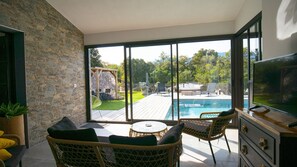 A heated pool