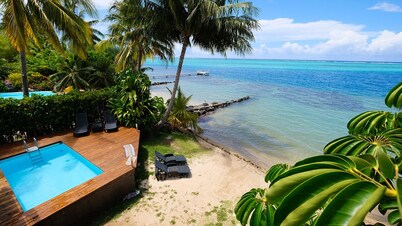 Villa Maharepa Beach by ENJOY VILLAS/3 bdrm with AC/2 bath/private pool + beach