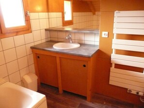 Combined shower/tub, hair dryer