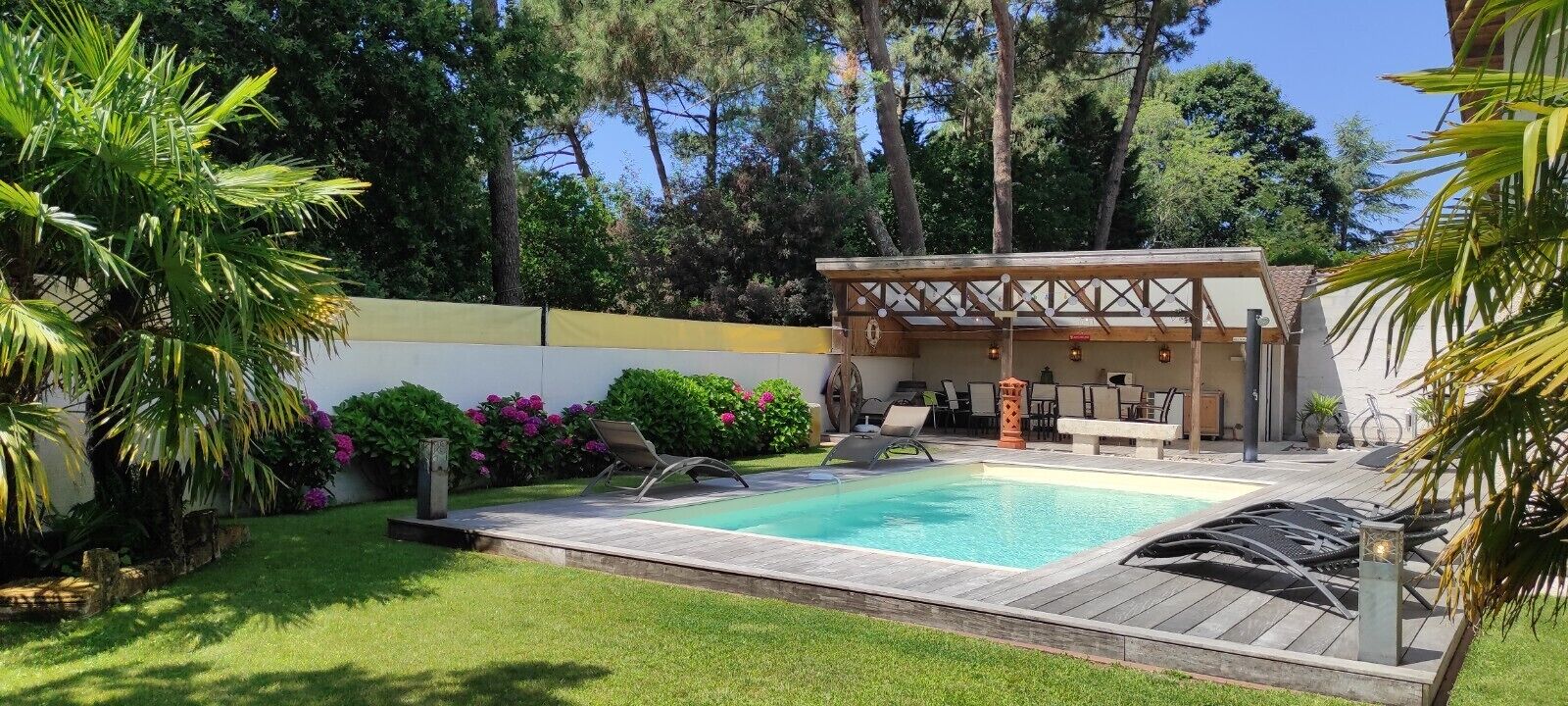 Piscine extérieure, piscine chauffée