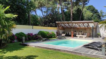 Piscine extérieure, piscine chauffée