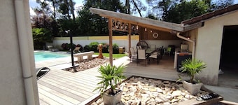 VILLA TENY Classée 3* piscine chauffée BASSIN d'ARCACHON 5 CH 12 pers.