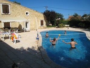 Outdoor pool - House near the SEA - private SWIMMING POOL - COUNTRYSIDE - in LANGUEDOC - 15 people (Loupian)
