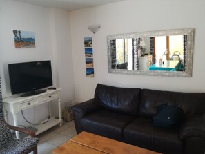 Smart TV, DVD player, books
