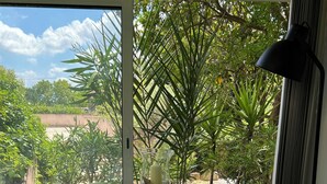 Dining - Charming old village house, very quiet, wooded garden, sleeps 4. (Paradou)
