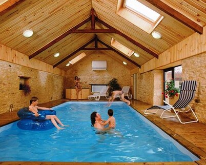 Casa Perigord con piscina cubierta climatizada y jacuzzi 28 °