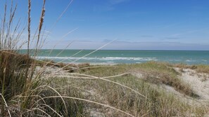 Playa en los alrededores, camastros y toallas de playa 