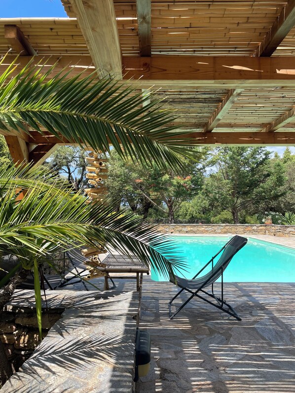Outdoor pool - Villa Fiumicello, Saint Florent, Corsica, Private Pool, No Neighbors, Holidays (Oletta)