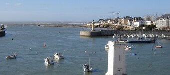 studio 3rd floor elevator beautiful view of the harbor entrance and Atlantic Ocean