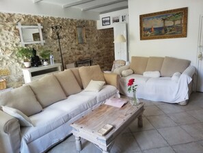 Télévision, cheminée, livres