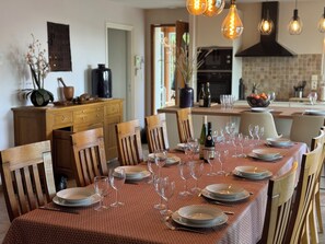 Dining - Villa in Moëlan sur Mer, 10-12 p sea view with indoor pool, South Finistère (Moëlan-Sur-Mer)