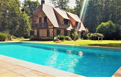 Norman house with pool in the countryside