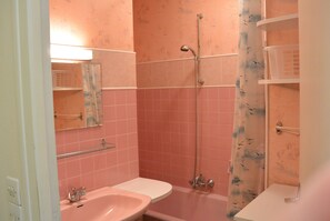 Combined shower/tub, hair dryer -  COMFORTABLE HOUSE WITH SEA VIEW on the bay of Rivedoux (Rivedoux-Plage)