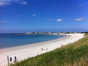 Vlak bij het strand