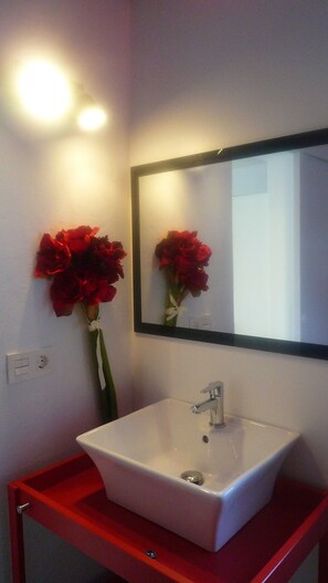 Shower, hair dryer, bidet, towels - Casita Jardin Secreto, quiet terrace and swimming pool, in Corralejo playa (Corralejo)
