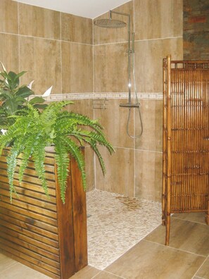 Shower, hair dryer, towels - 10 kms from Arles in the countryside, 2 double bedrooms + 3 beds, air-conditioned swimming pool. (arles)