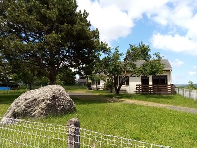 Chalet NEW, green environment, nature, quiet, in Auvergne, Sancy Massif view