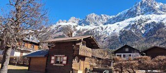 Typical old wooden chalet Chamonix valley