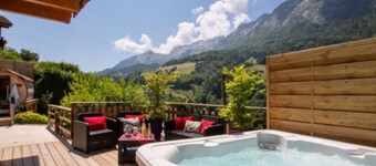 Chalet Haute Savoie sauna jacuzzi private Quiet comfort wifi domaine du fraizier